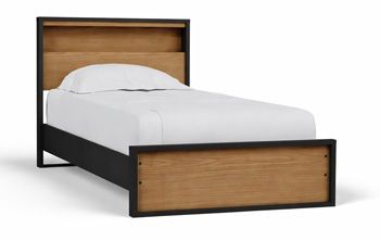 Kozmour - Bookcase Complete Bed Frame, Size: Twin