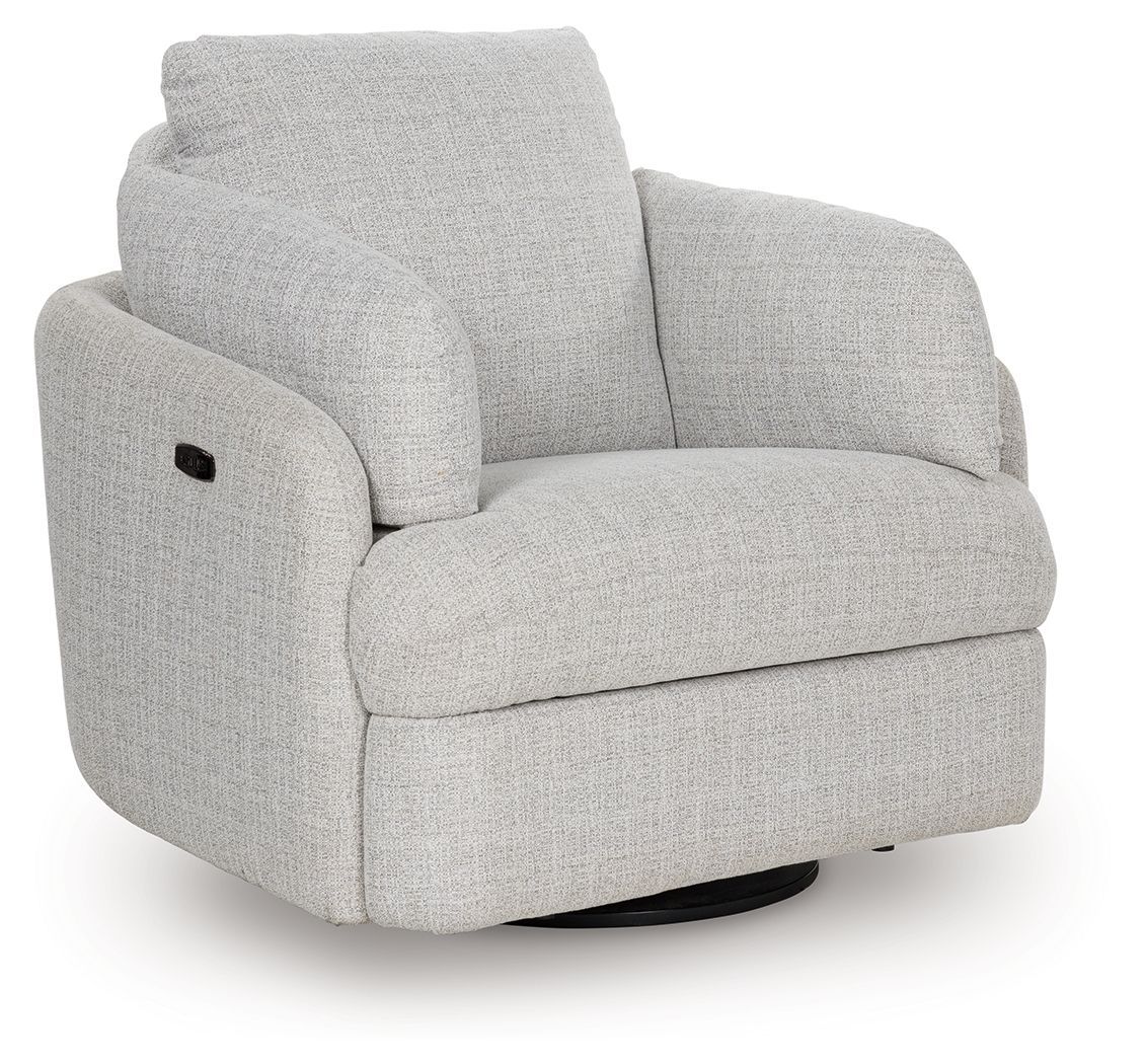 Alainmont Next-Gen Nuvella - Swivel Power Recliner, Color: Gray