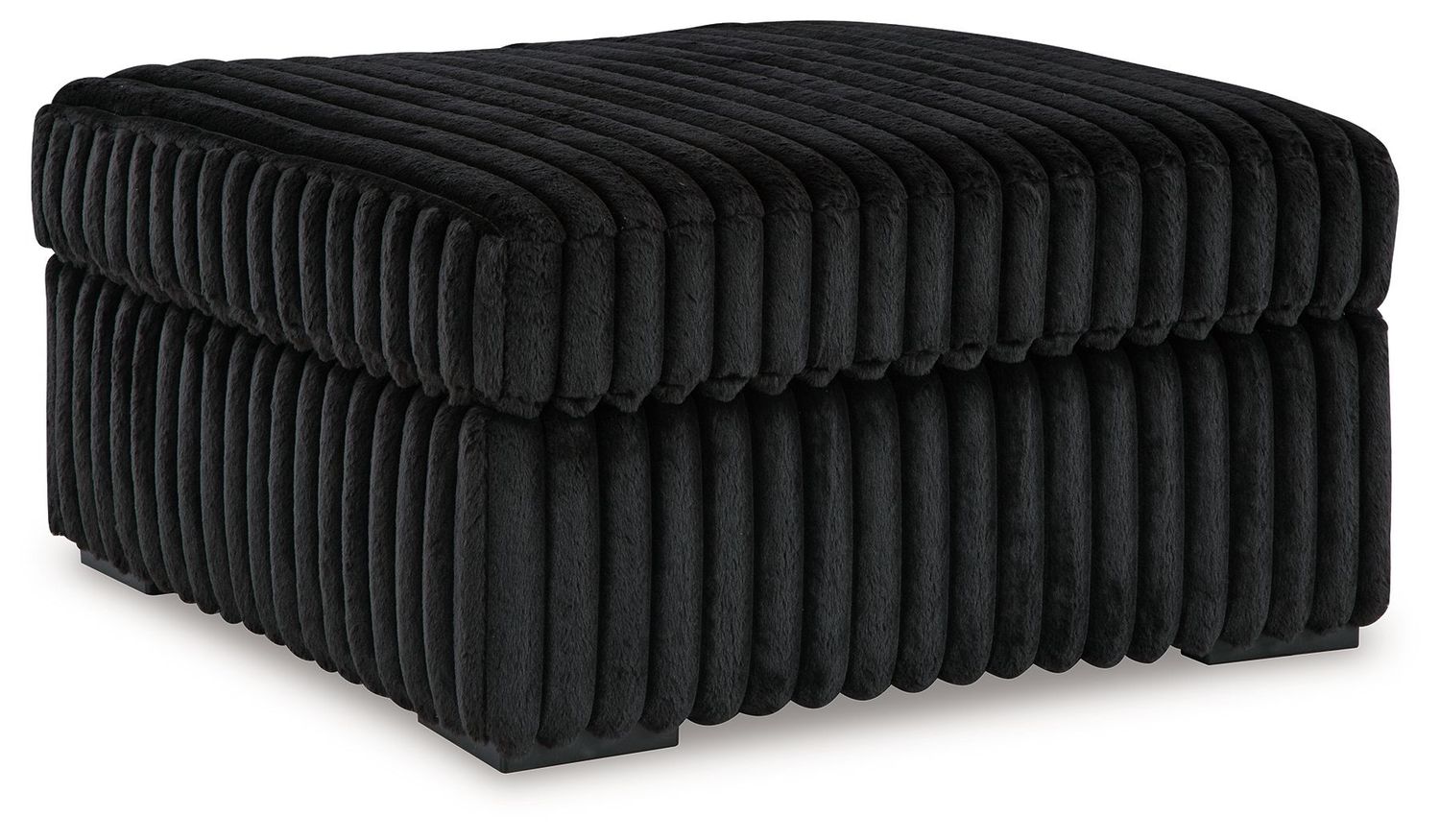 Midnight-Madness - Oversized Accent Ottoman, Color: Black