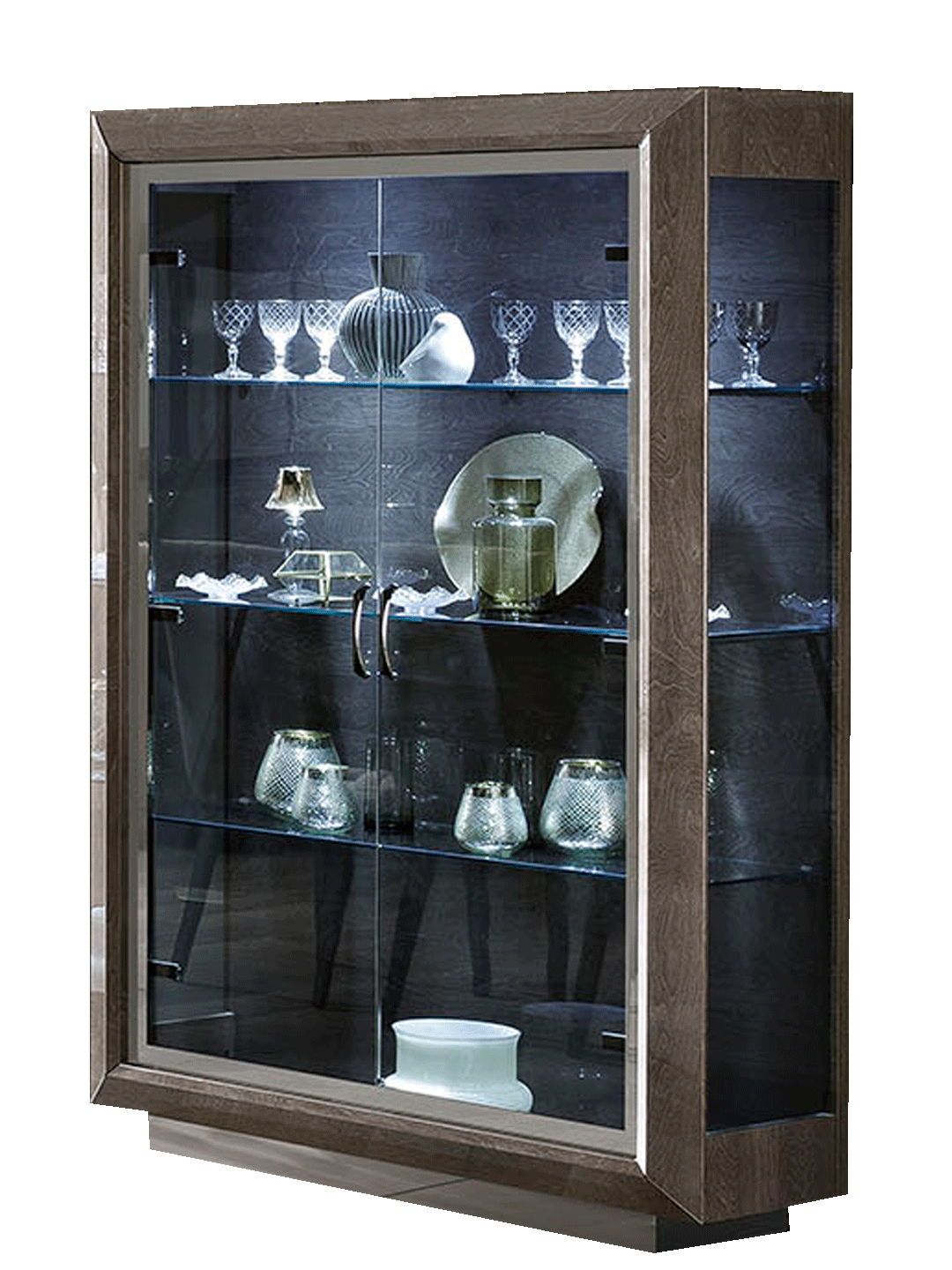 Elite - 2 Door China Cabinet, Color: Dark Brown