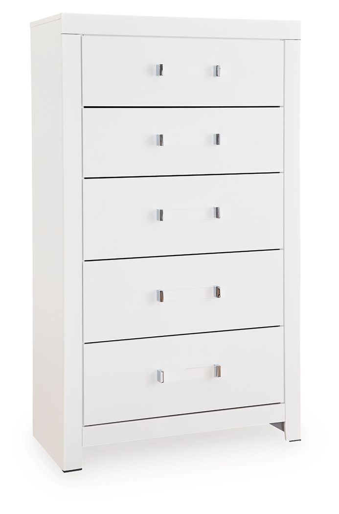 Maeling - Five Drawer Chest, Color: White