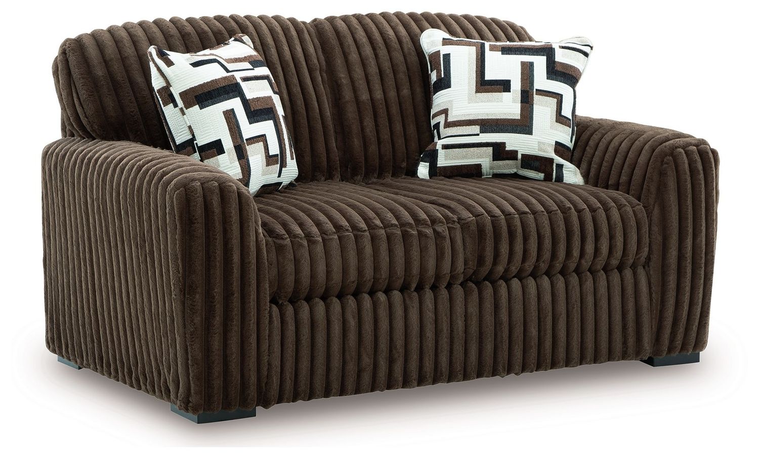 Midnight-Madness - Loveseat, Color: Dark Brown