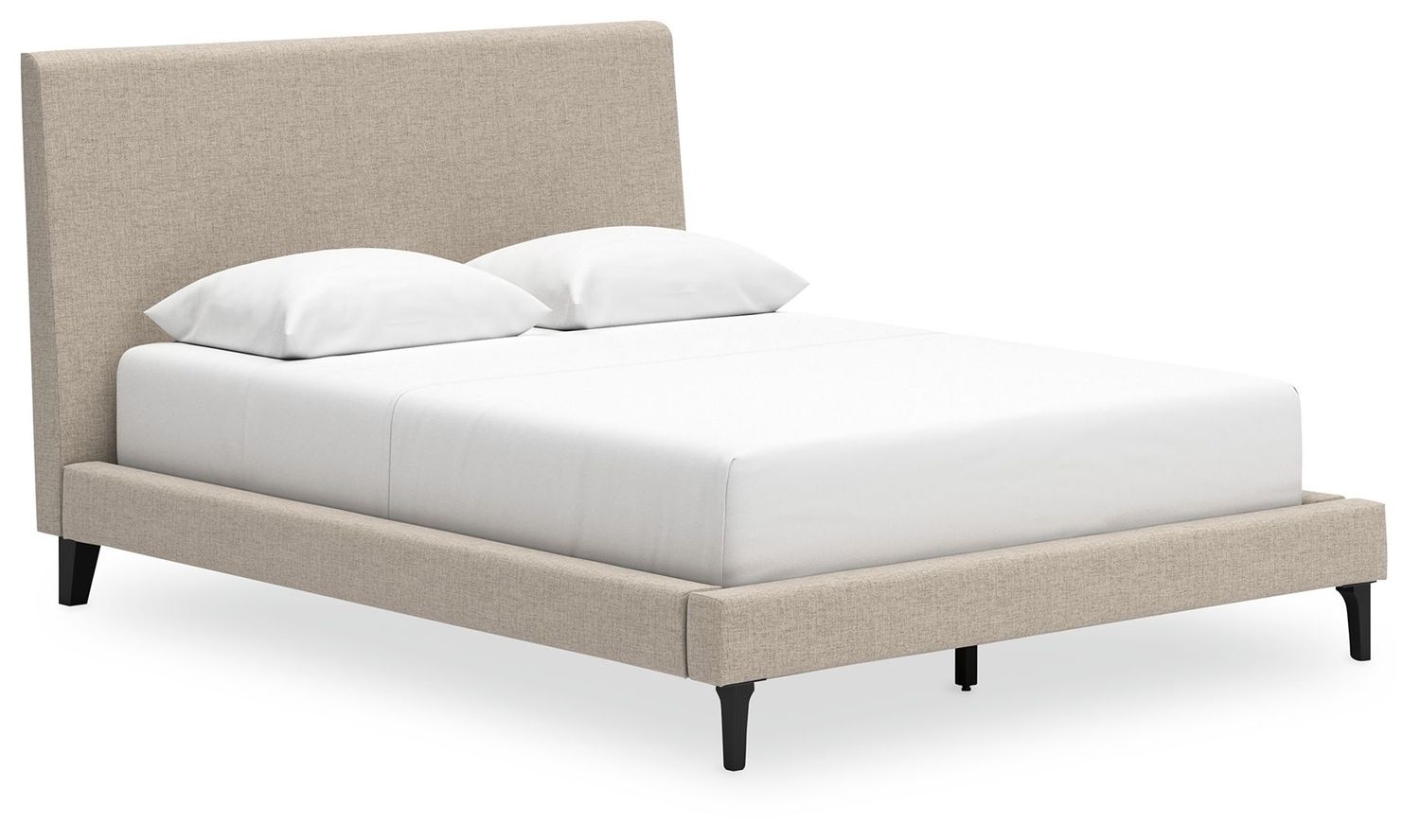 Cielden - Upholstered Bed With Roll Slats, Size: Queen
