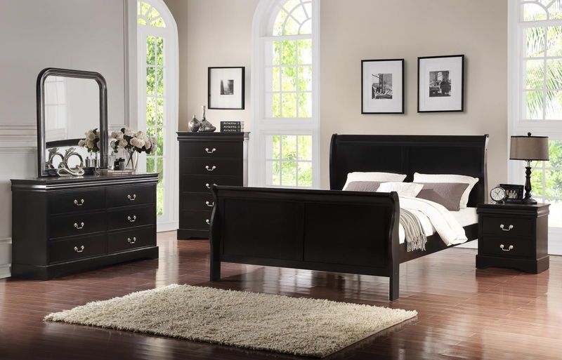 B415 - Sleigh Bed, Size: Twin