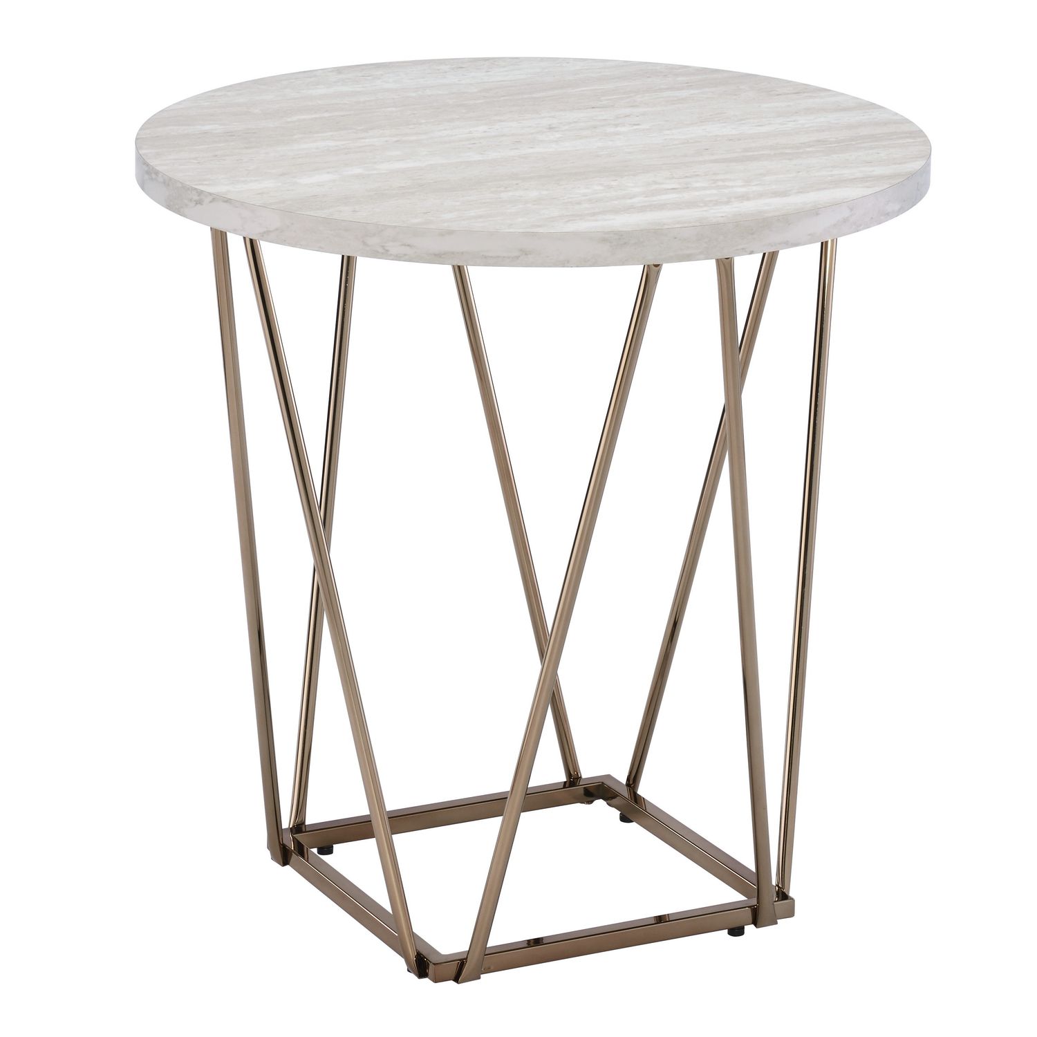Rowyn - Faux Marble Top Table, ProductType: End Tables