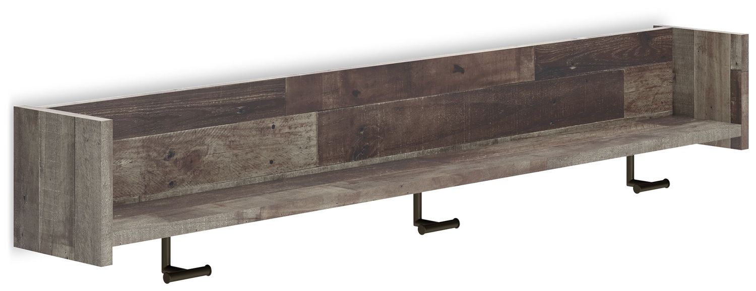 Neilsville - Wall Mounted Coat Rack, Color: Dark Gray
