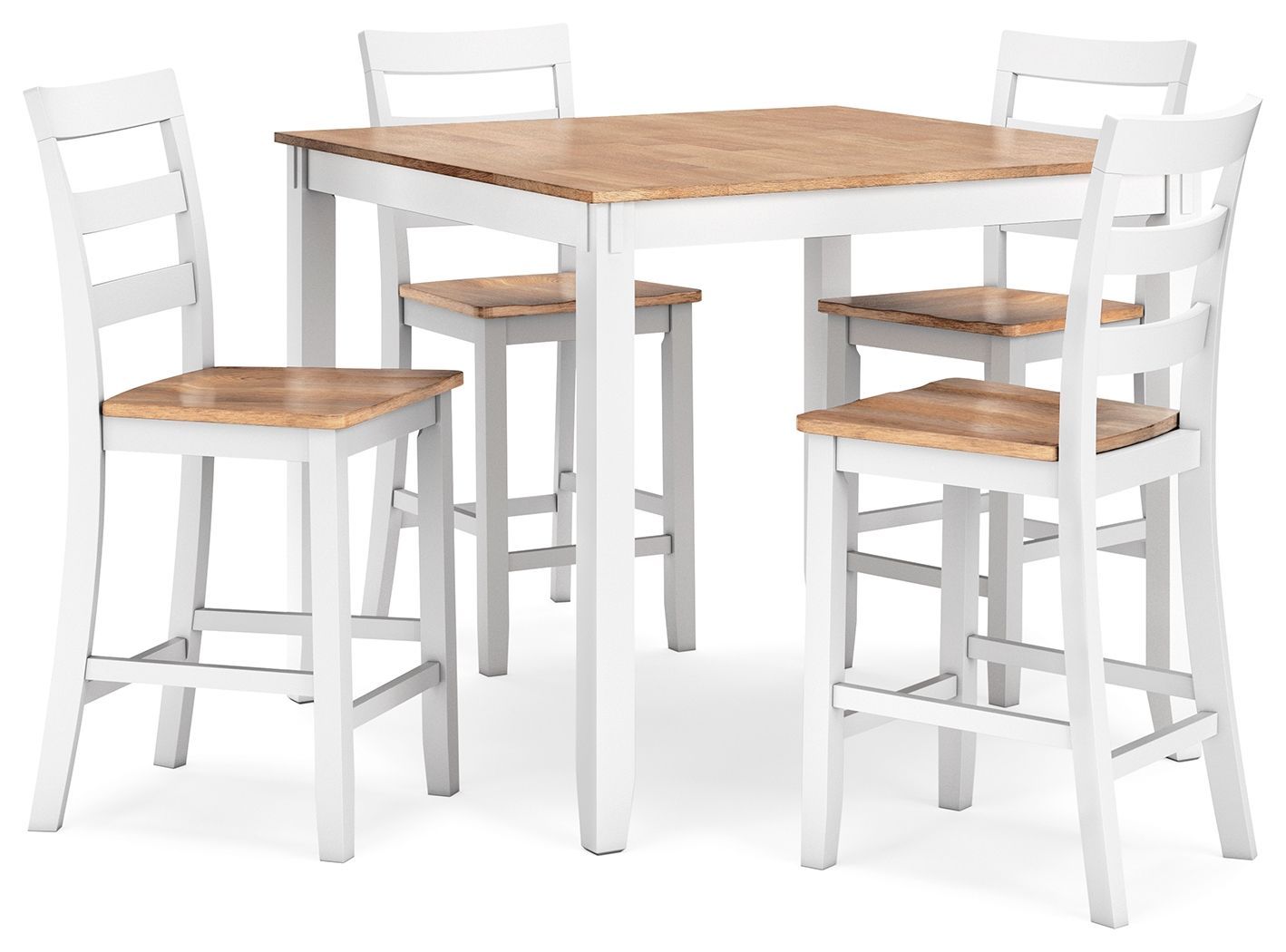 Gesthaven - Dining Room Counter Table Set, Color: White