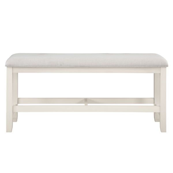 Hyland - Counter Height Bench, Color: White