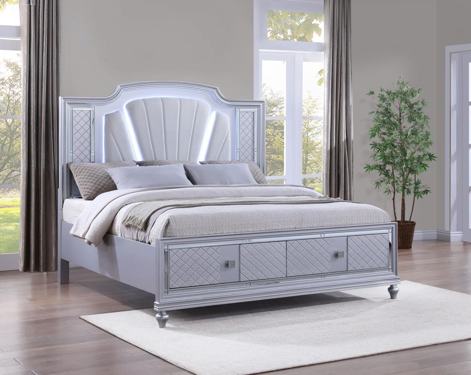 B048 - LED Bed, Size: King