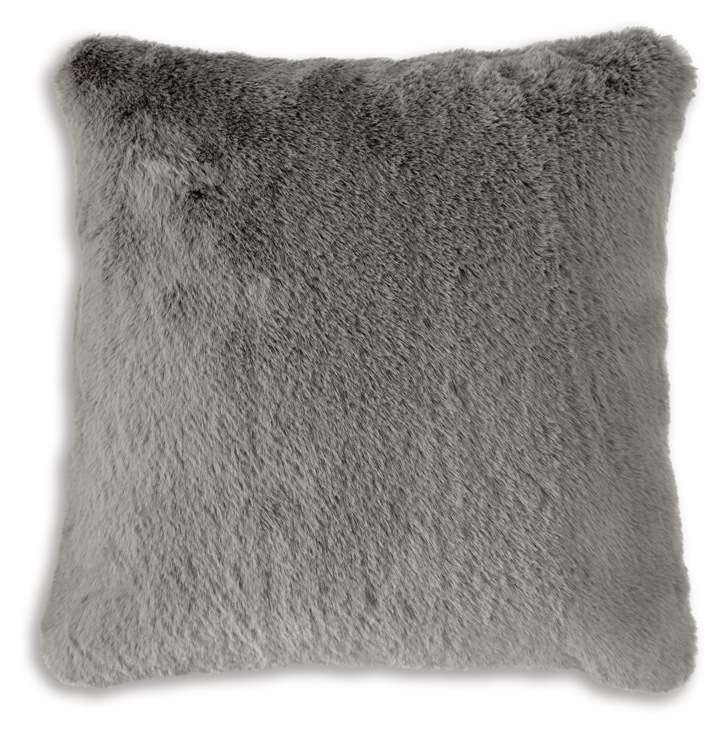Gariland - Faux Fur Pillow, Color: Dark Gray, Option: 1 Piece