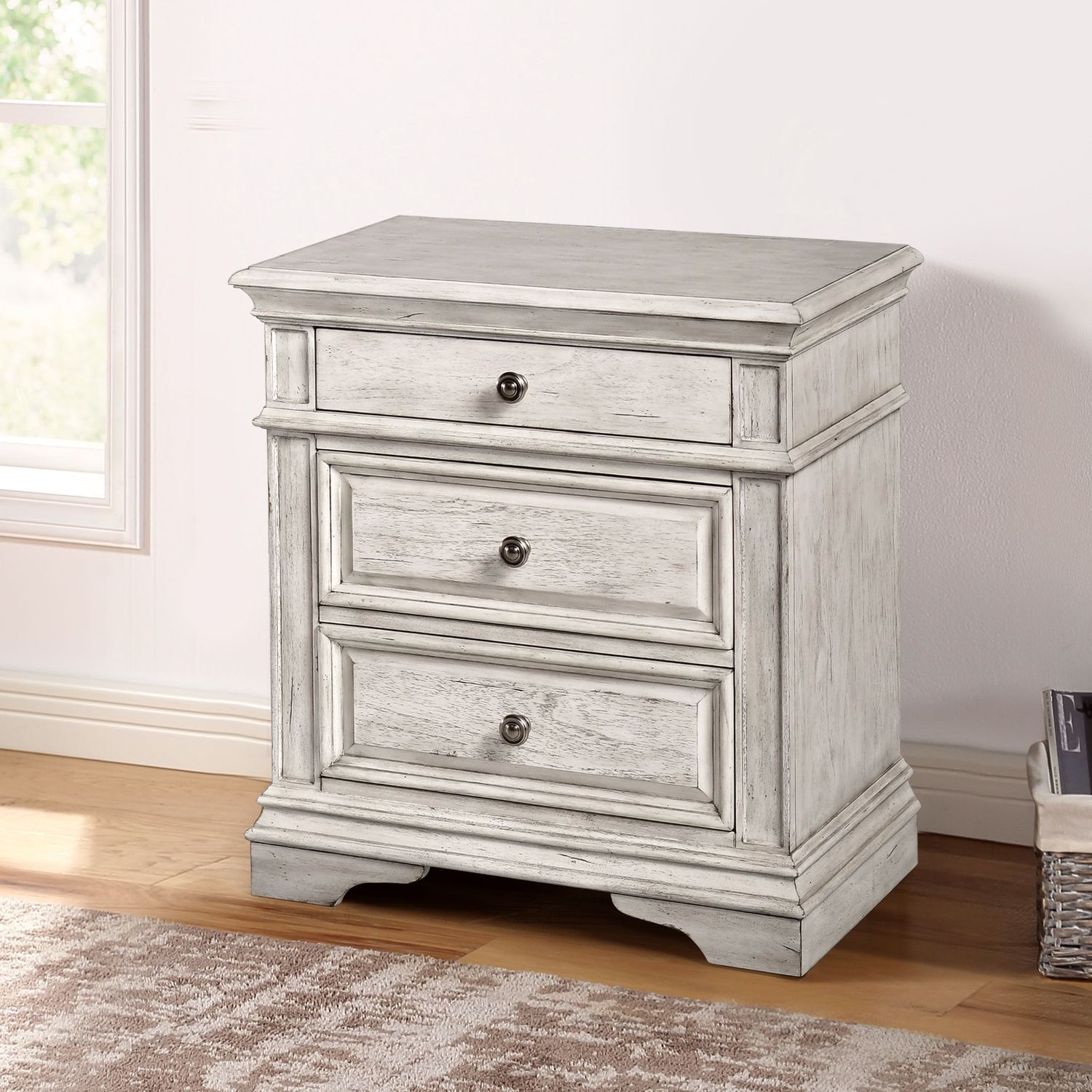 Highland Park - Accent Nightstand, Color: White