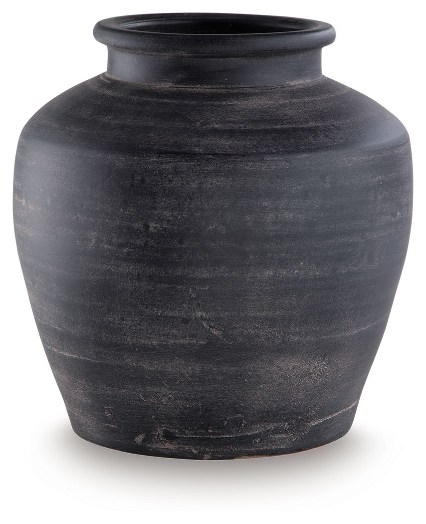 Meadie - 12" Vase, Color: Black