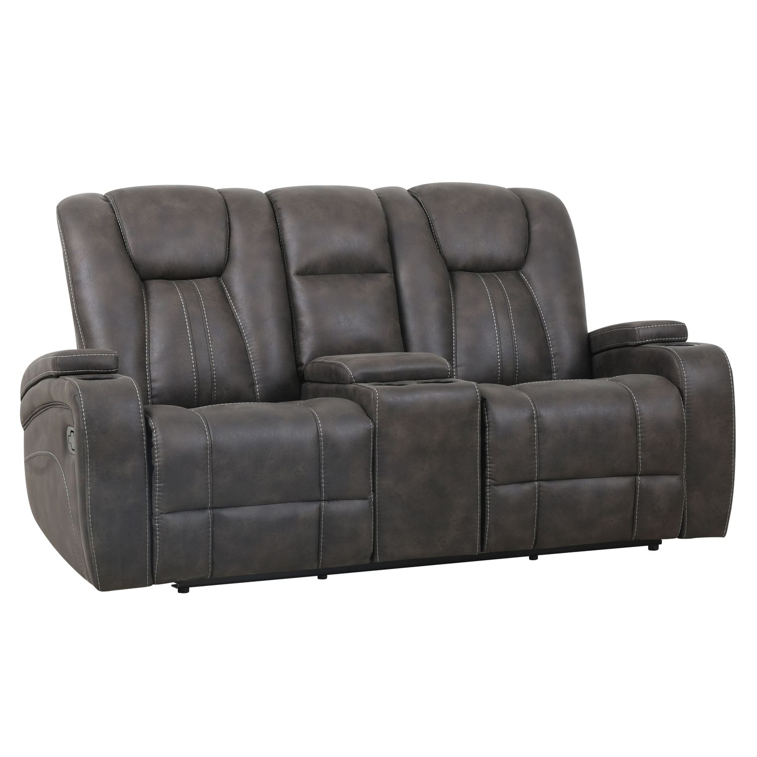 Marlow - Manual Recliner Loveseat, Color: Dark Gray