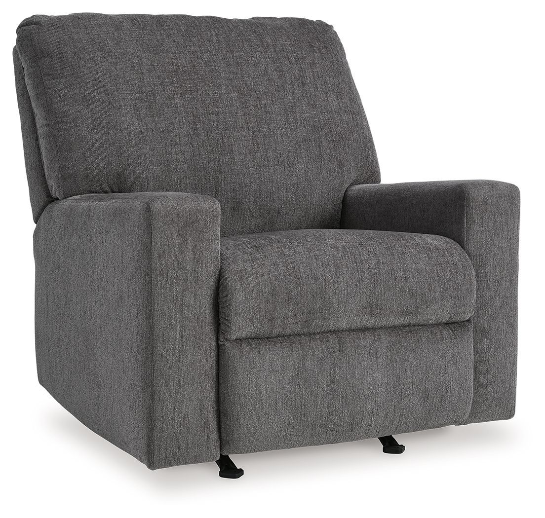 Rannis - Rocker Recliner, Color: Dark Gray