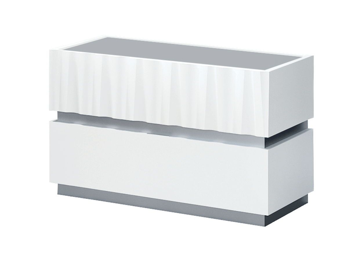 Marina - Wood Nightstand, Color: White