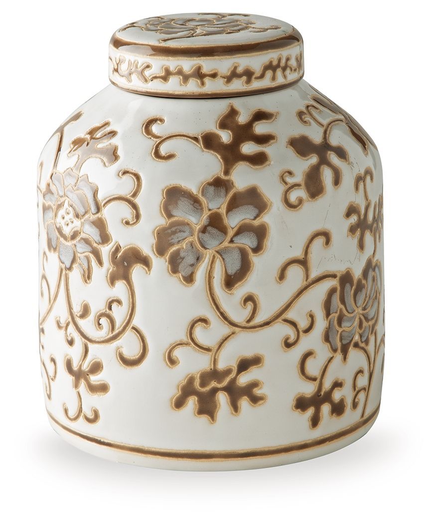 Adalham - Jar, Color: White, Dimensions: 9"W x 9"D x 10"H