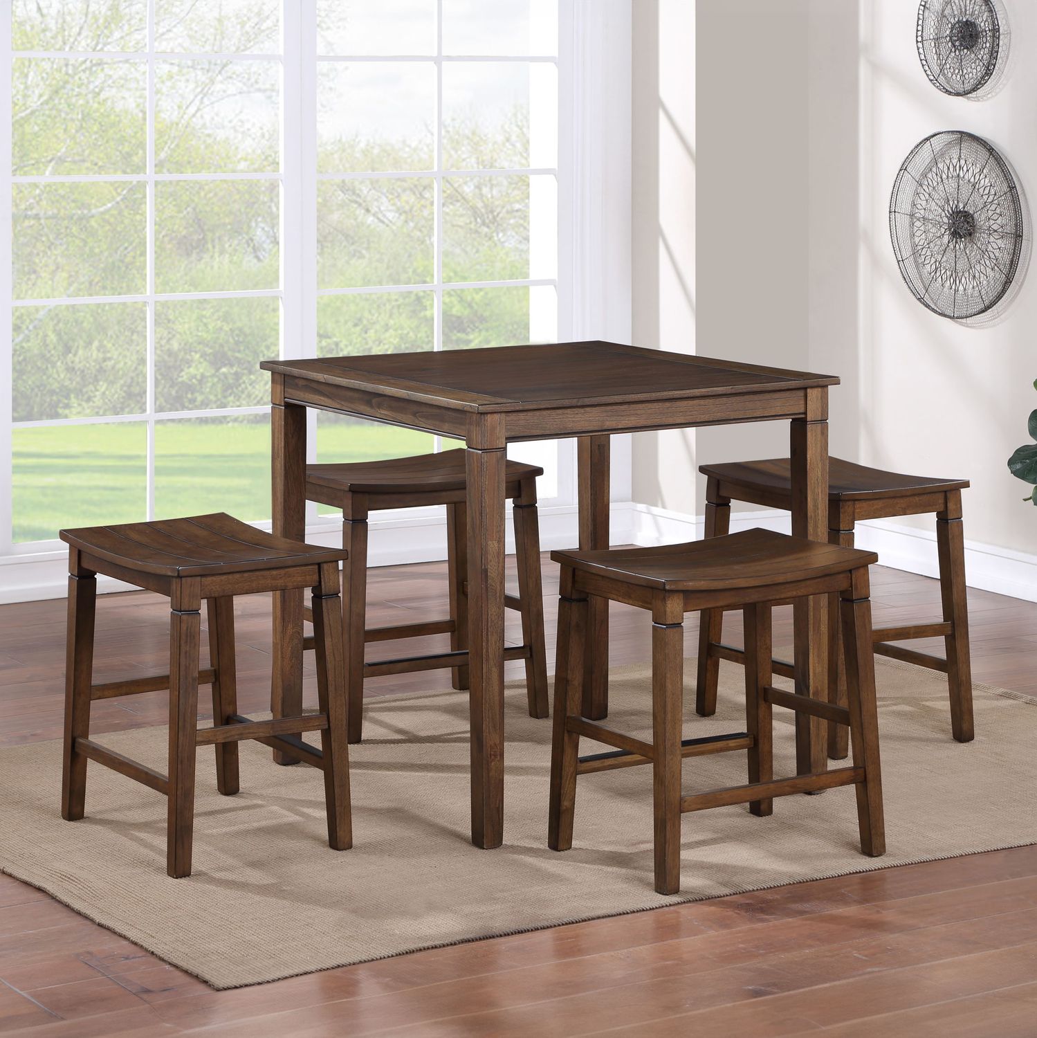 Westlake - Counter Dining Set, Color: Dark Brown