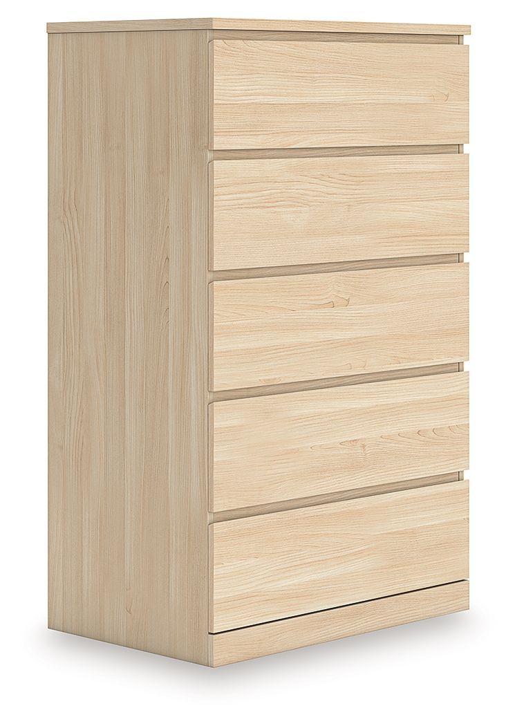 Onita - Five Drawer Chest, Color: Light Brown
