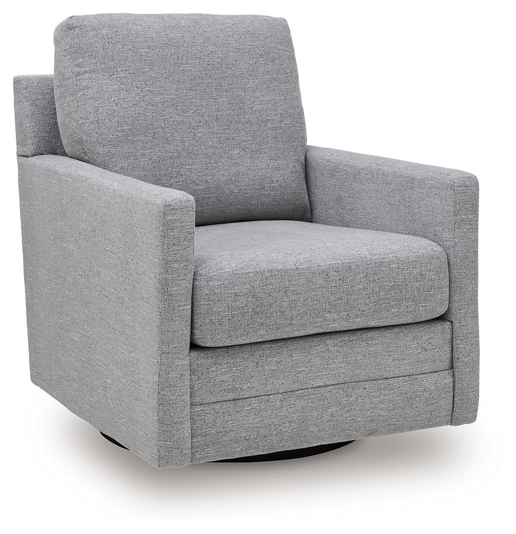 Freybourne Next-Gen Nuvella - Swivel Accent Chair, Color: Gray