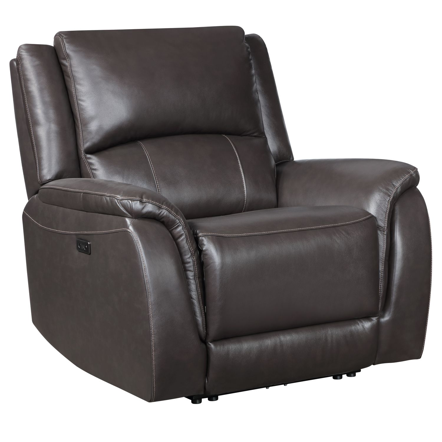 Alexandria - Power Recliner, Color: Dark Brown