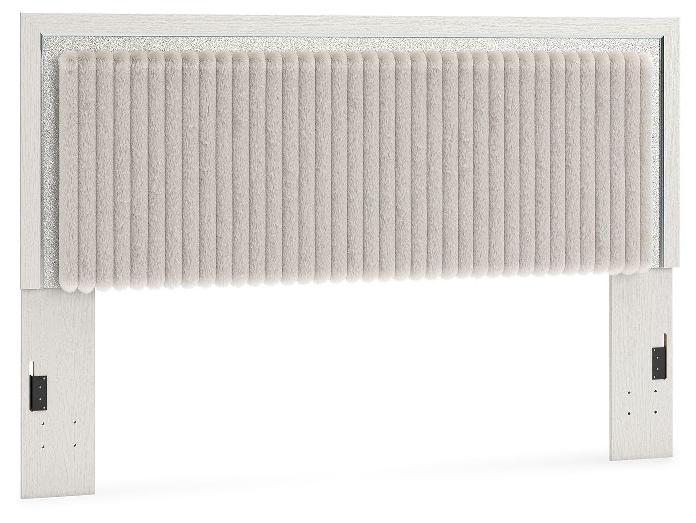 Zuraleus - Upholstered Panel Headboard, Color: White, Size: King