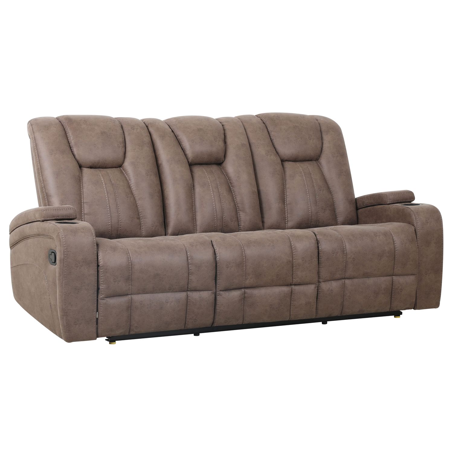 Marlow - Manual Recliner Sofa, Color: Light Brown