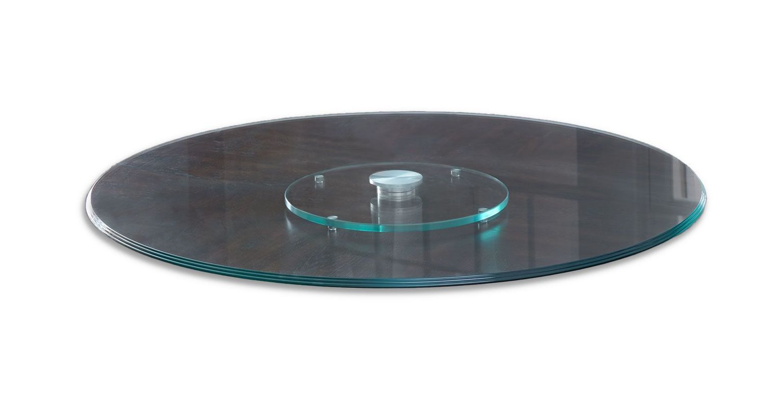 Avenue - Round Lazy Susan, Color: Dark Brown, Dimensions: 40"W x 40"D x 1"H