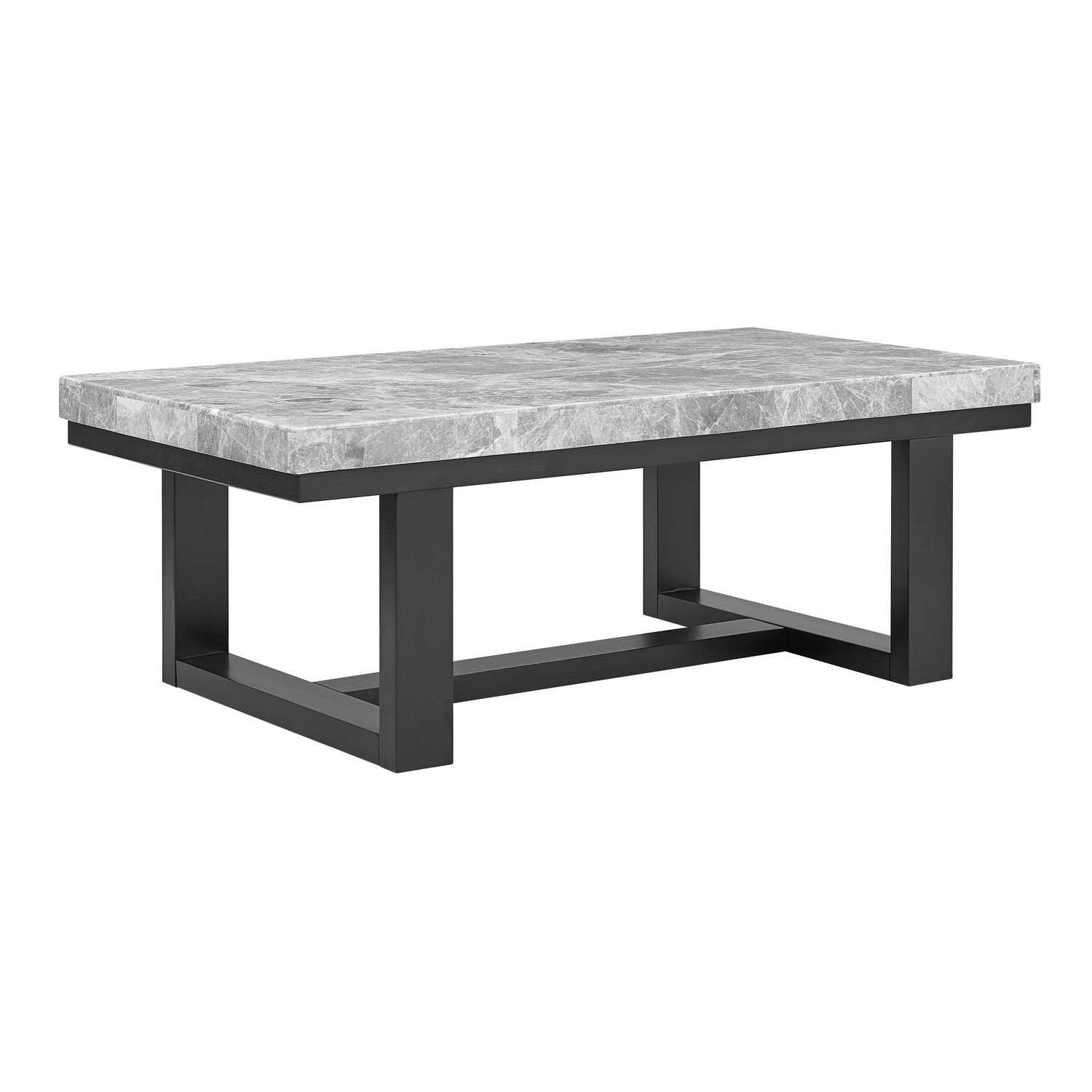 Lucca - Artemis Marble Top Table, Color: Gray, ProductType: Cocktail Tables