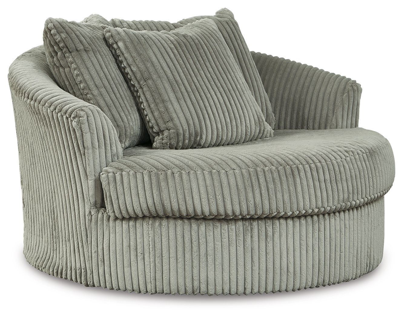 Lindyn - Oversized Swivel Accent Chair, Color: Gray