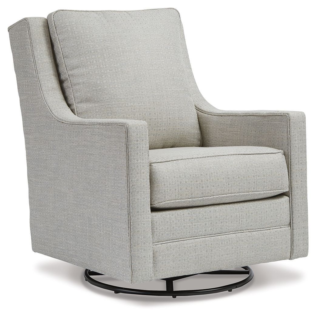 Kambria - Swivel Glider Accent Chair, Color: Beige