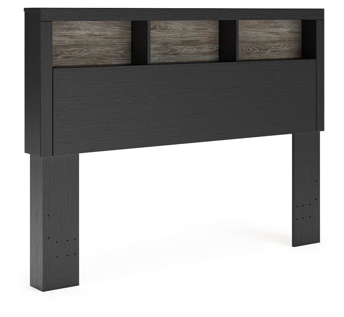 Broachmyn - Lighted Bookcase Headboard, Size: Queen