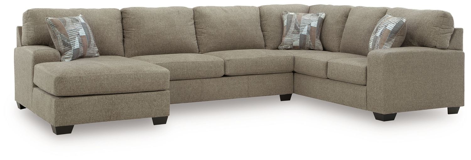Newellen - Sectional, Configuration: 3 Pc. Left Arm Facing Chaise Sleeper Sectional