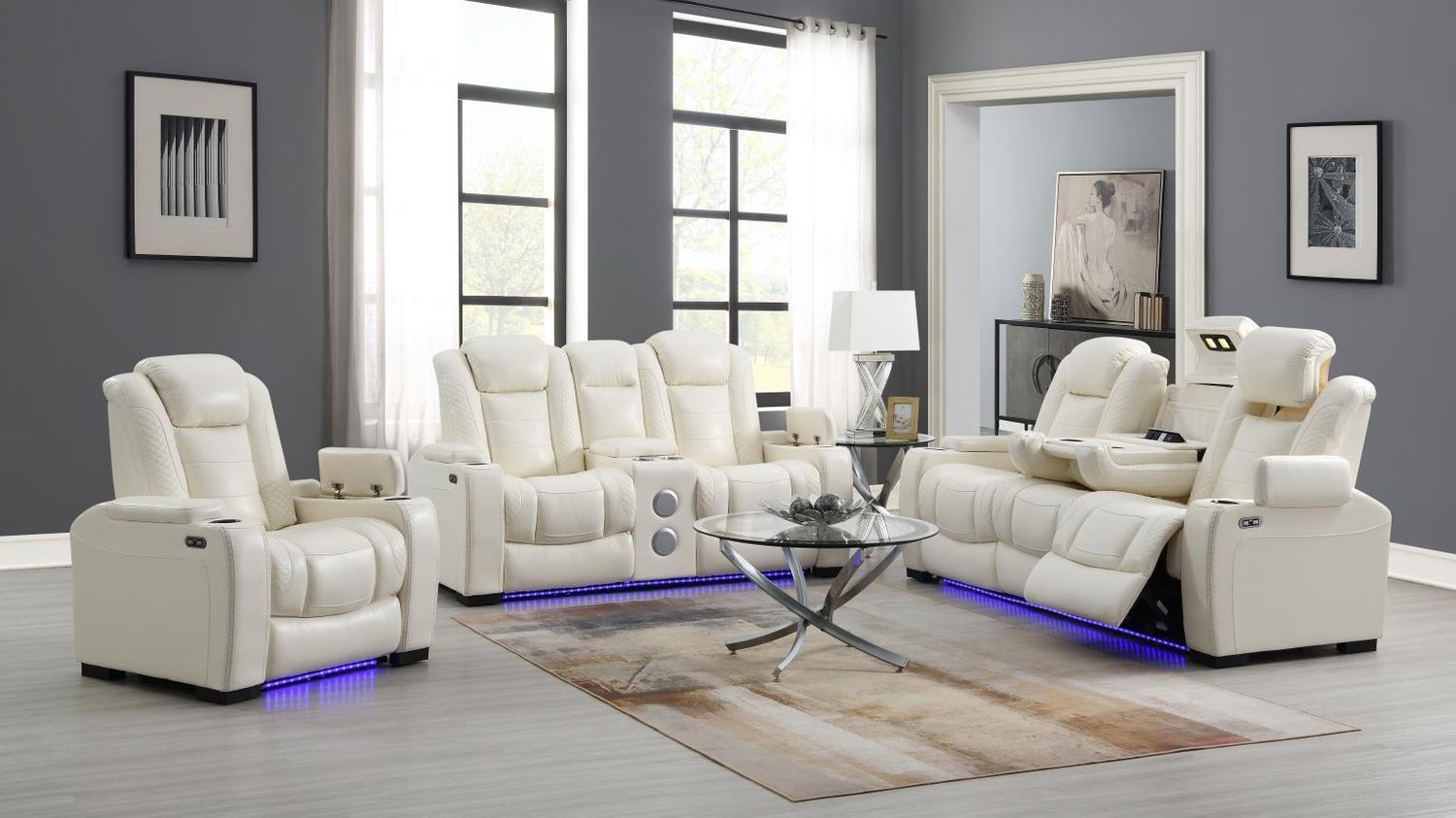U94 - Living Room Set, Sets: 3 Pc. Reclining Sofa, Loveseat, Recliner