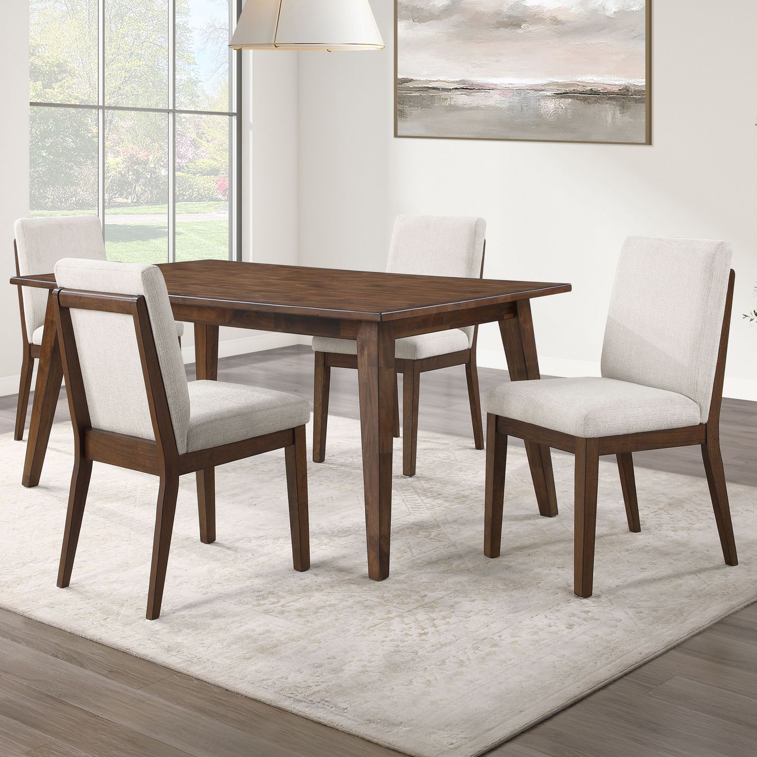 Canton - Dining Set, Sets: 5 Pc. Table, 4 Upholstered Side Chairs