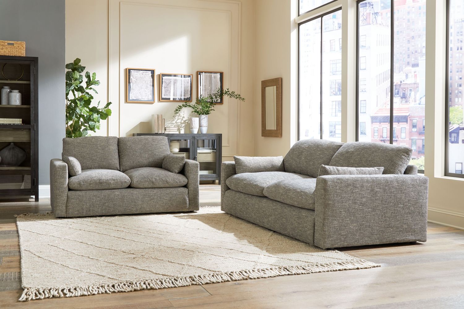 Dramatic - Living Room Set, Sets: 2 Pc. Sofa, Loveseat
