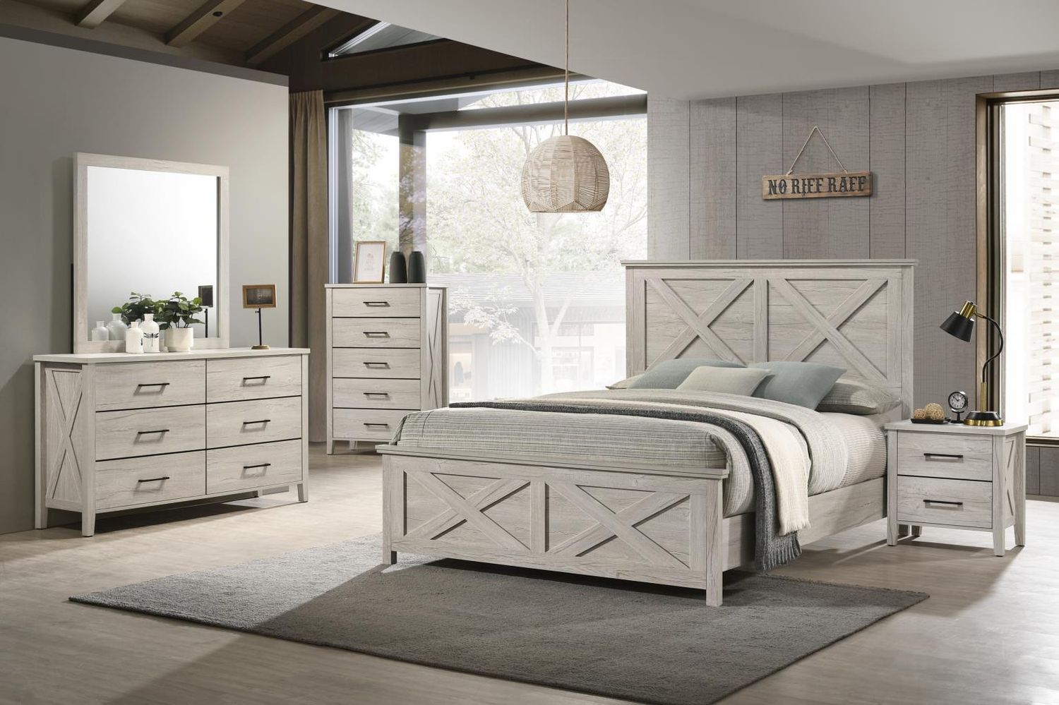 B523 - Bedroom Set, Sets: 5 Pc. Bed, Dresser, Mirror, Chest, Nightstand, Size: Queen