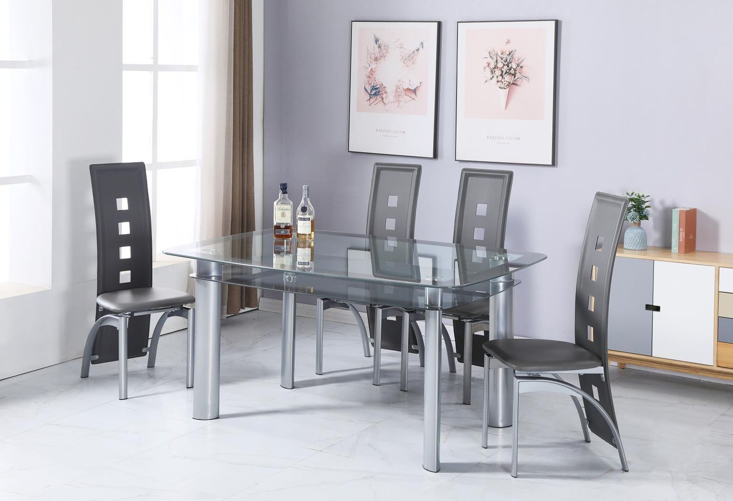 D325 - Dining Room Set, Sets: 5 Pc. Table, 4 Chairs