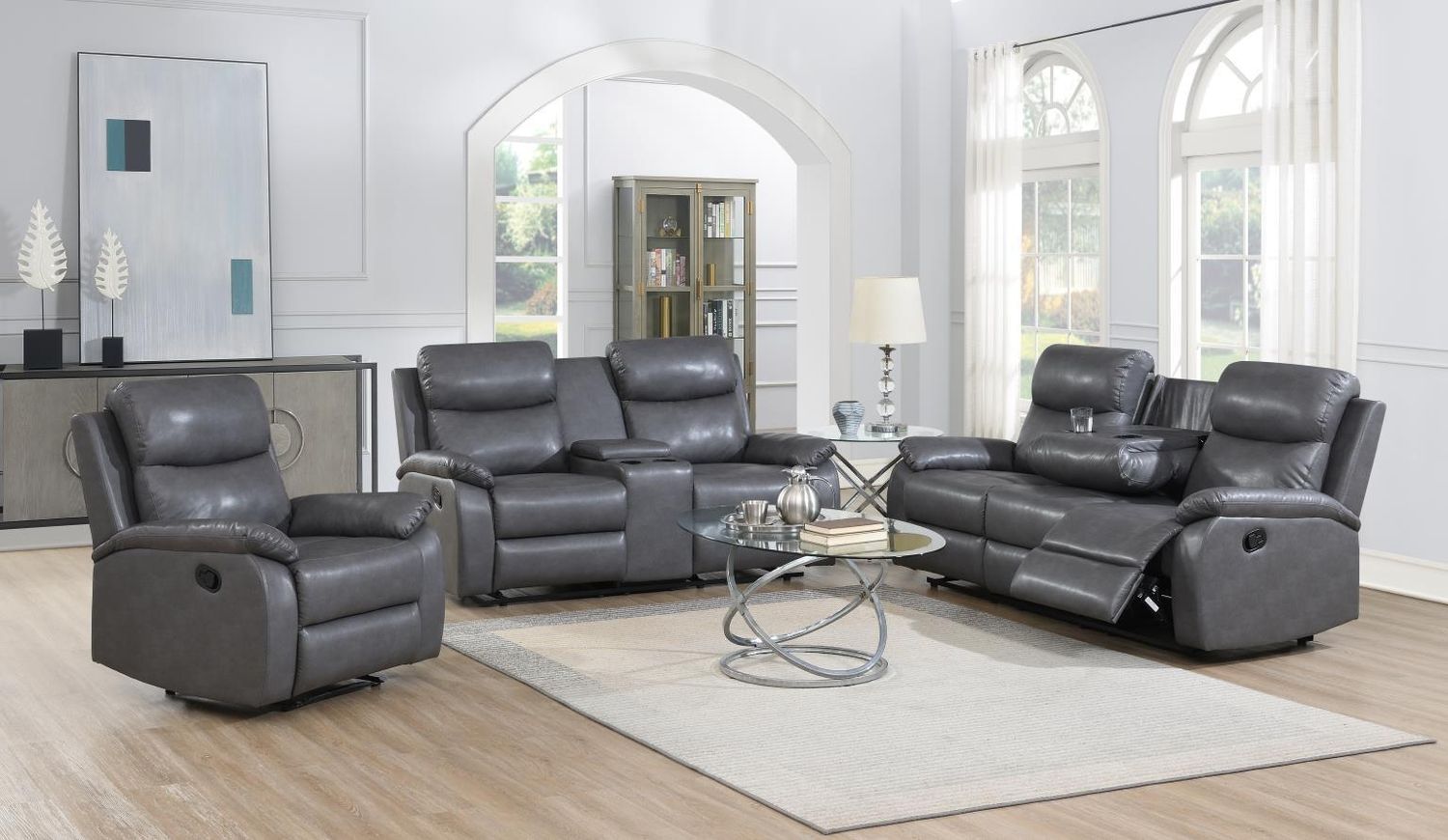 U185 - Living Room Set, Sets: 3 Pc. Reclining Sofa, Loveseat, Recliner