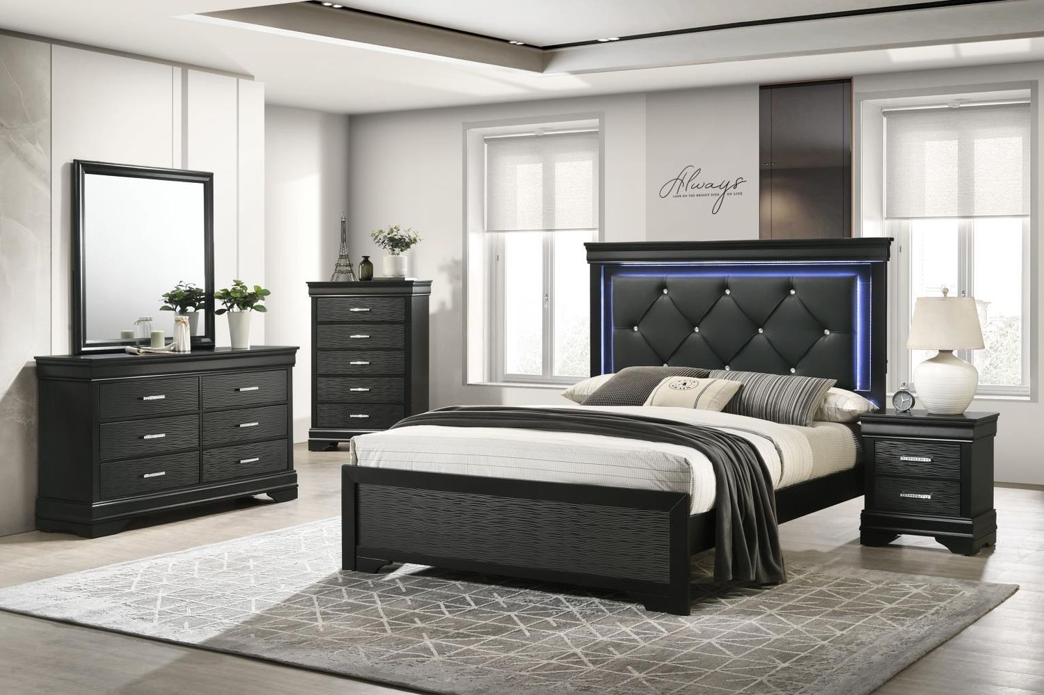 B395 - Bedroom Set, Sets: 3 Pc. Bed, Dresser, Mirror, Size: Twin