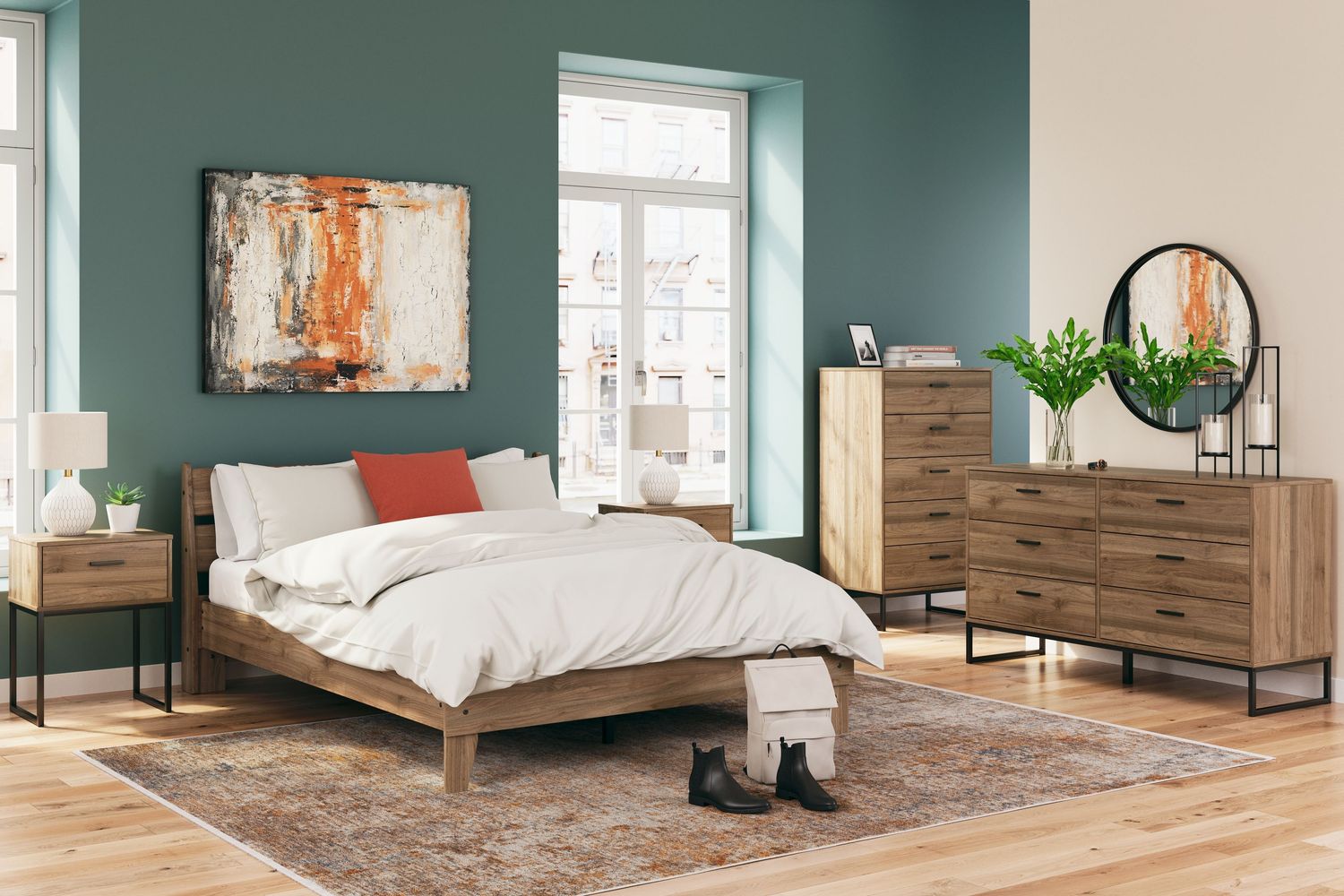 Deanlow - Panel Bedroom Set, Sets: 3 Pc. Bed, Dresser, Size: Queen