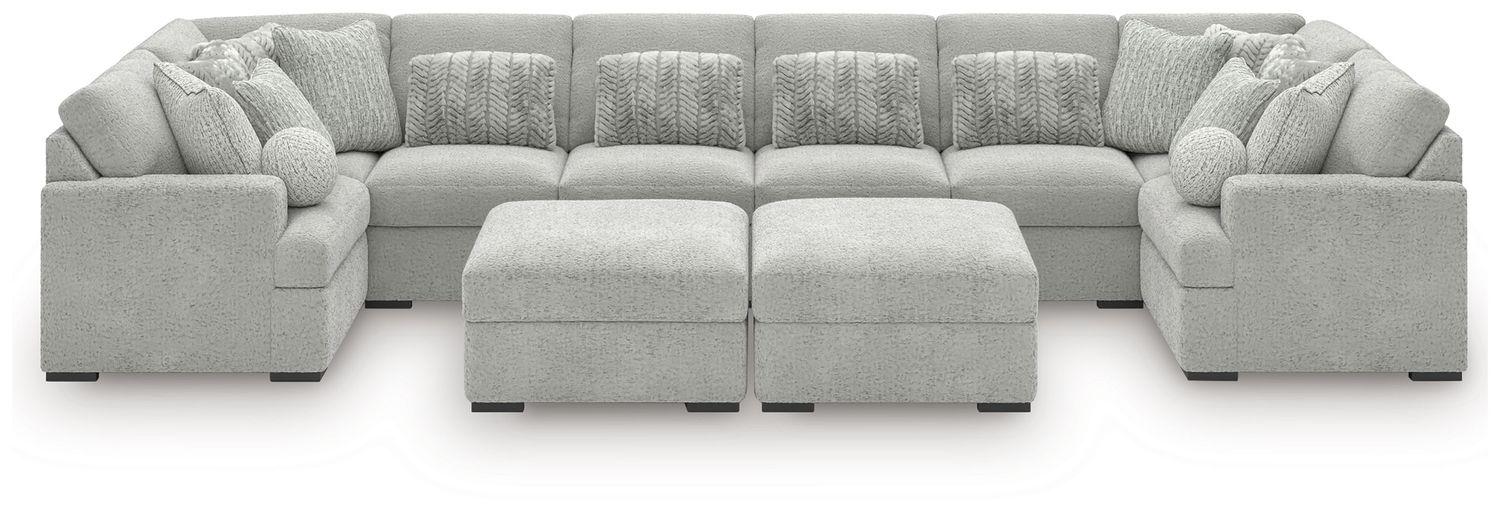 Cuddle Plush - Sectional, Configuration: 10 Pc. Sectional With 2 Oversized Ottomans