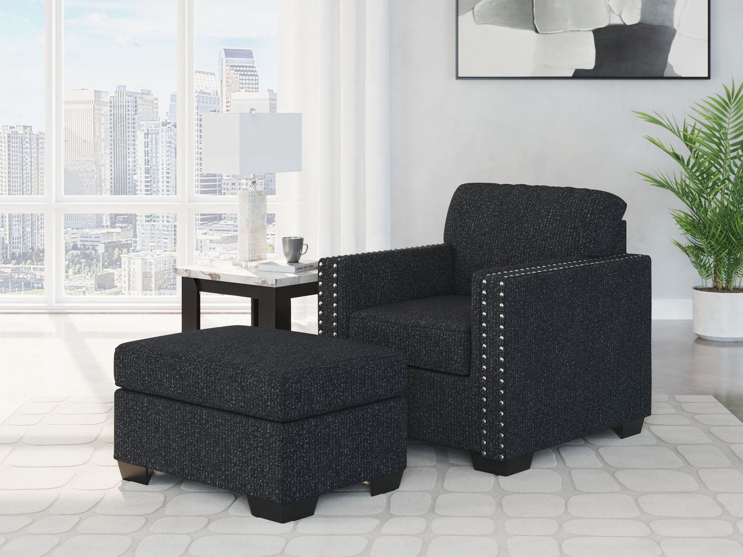 Jasmine Peaks - Living Room Set, Sets: 2 Pc. Chair, Ottoman