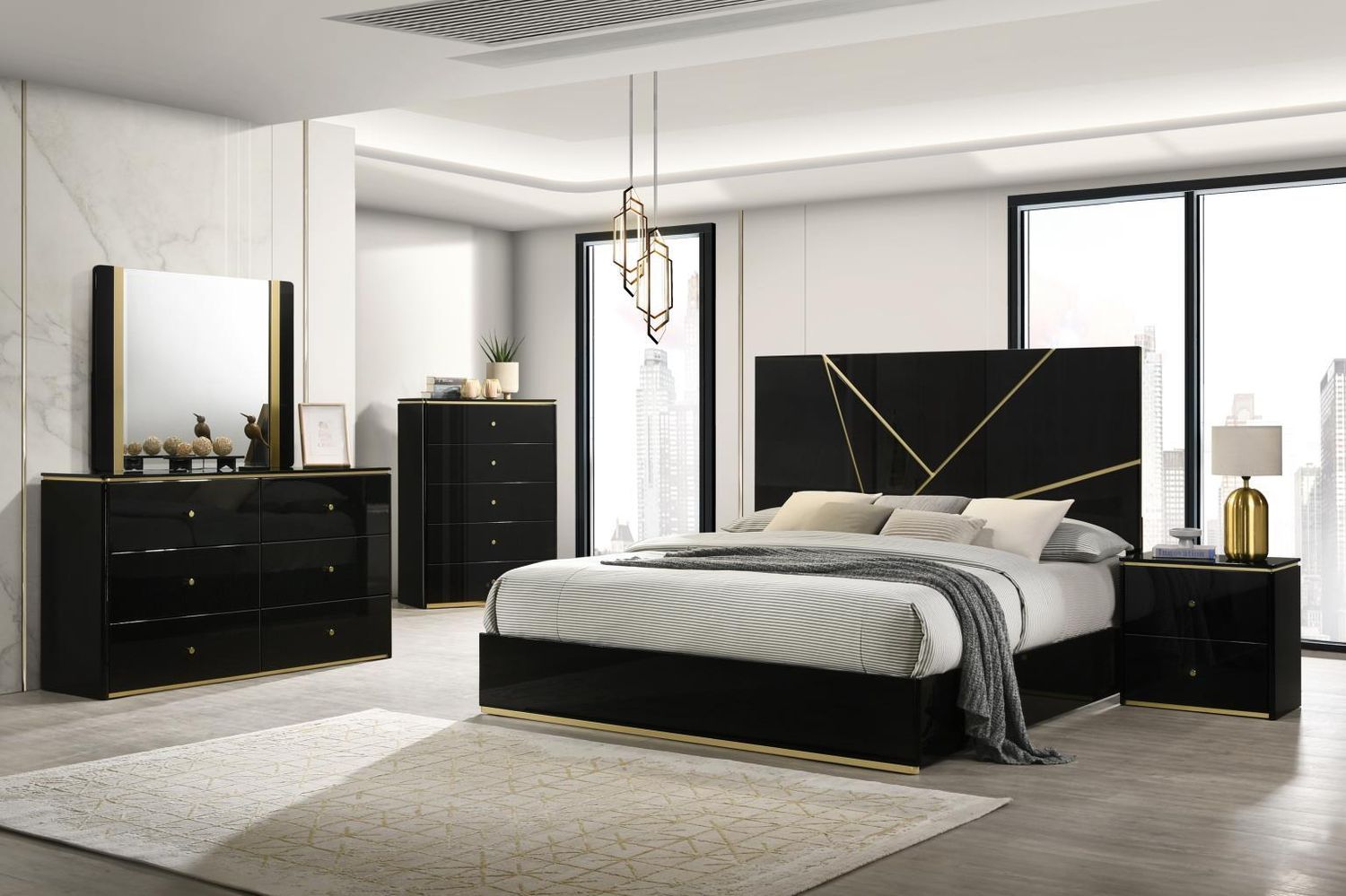 B120 - Bedroom Set, Sets: 3 Pc. Bed, Dresser, Mirror, Size: King