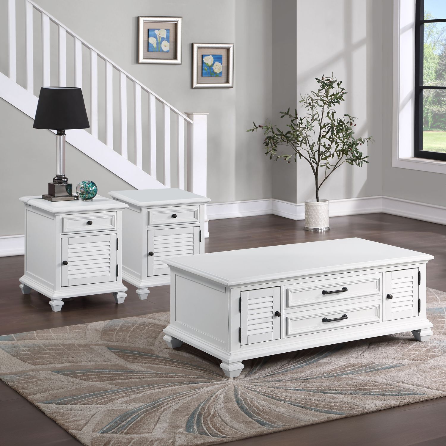 Charlestown - Table Set, Sets: 3 Pc, Coffee Table, 2 Storage End Tables