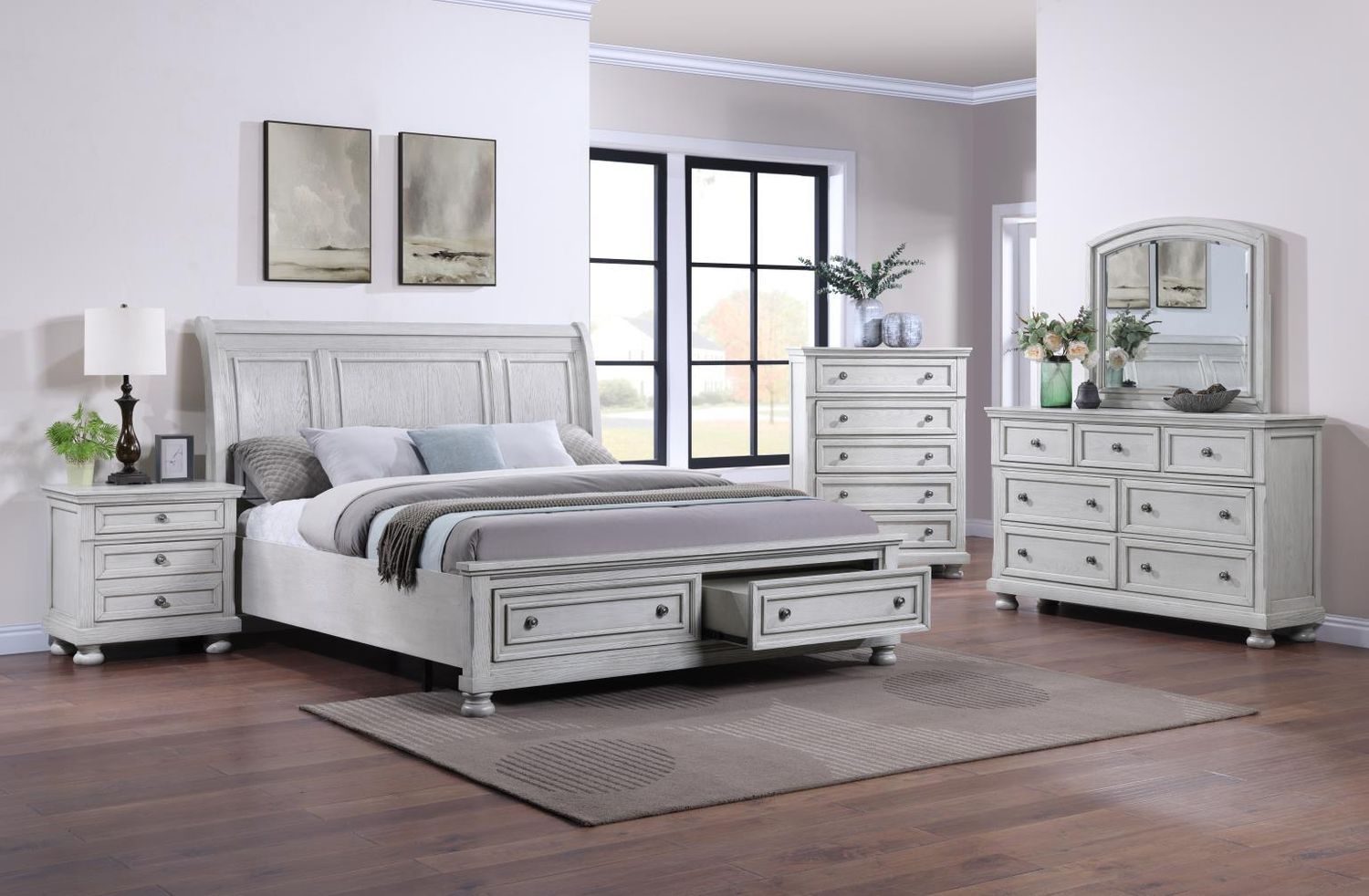 B071 - Bedroom Set, Sets: 3 Pc. Bed, Dresser, Mirror, Size: King