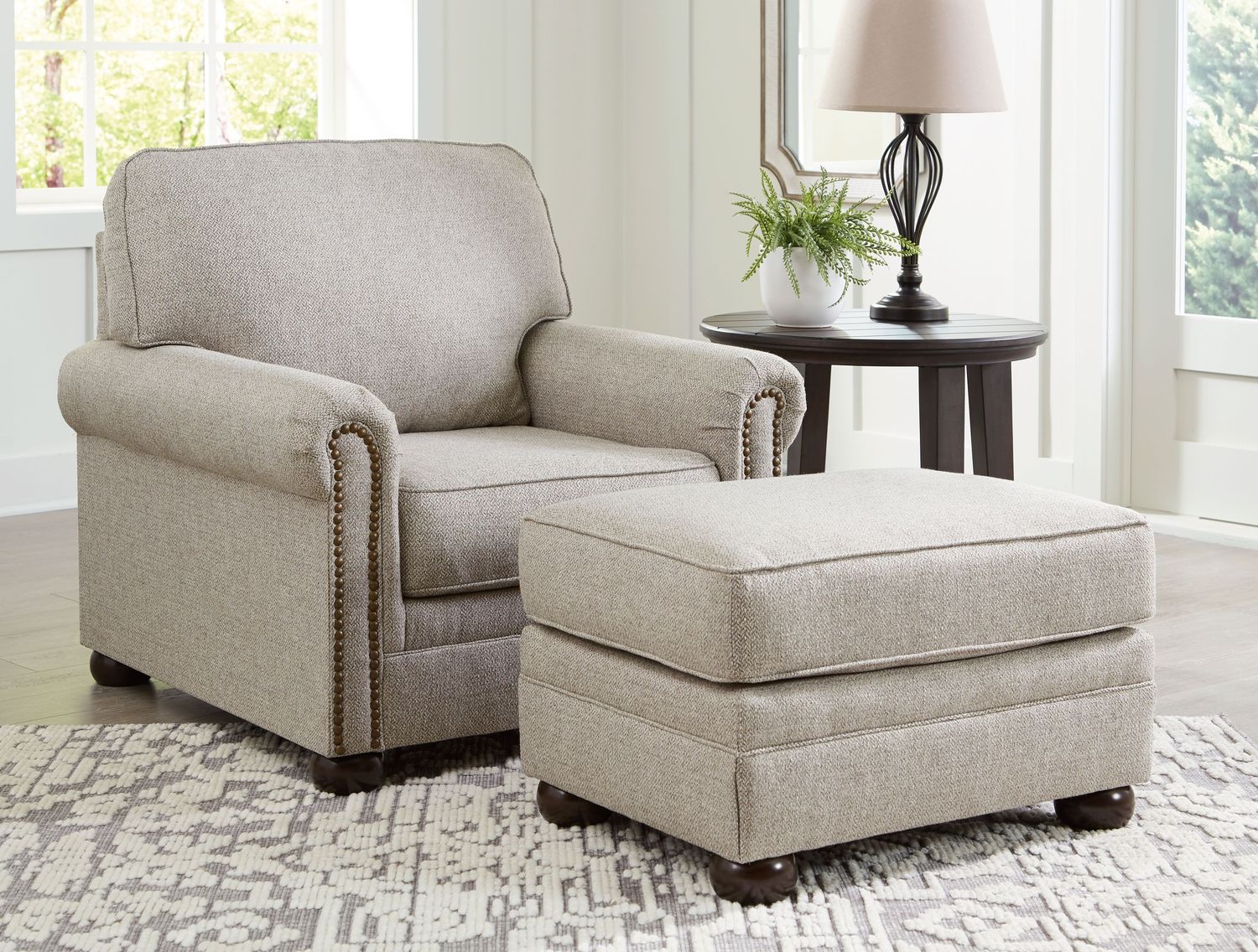 Gaelon - Living Room Set, Sets: 2 Pc. Chair, Ottoman