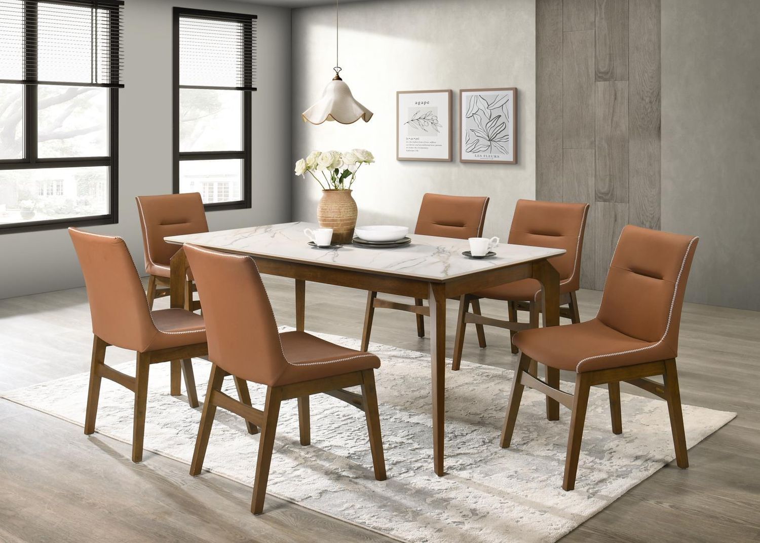 D124 - Dining Room Set, Sets: 7 Pc. Table, 6 Chairs