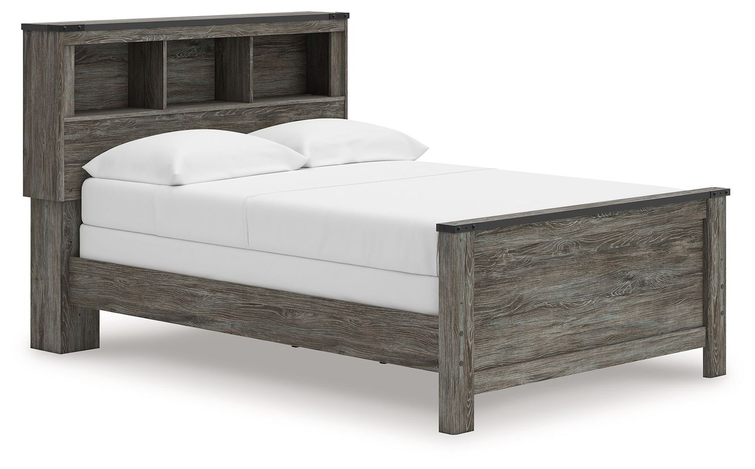 Frandern - Bookcase Panel Bed, StorageOption: None