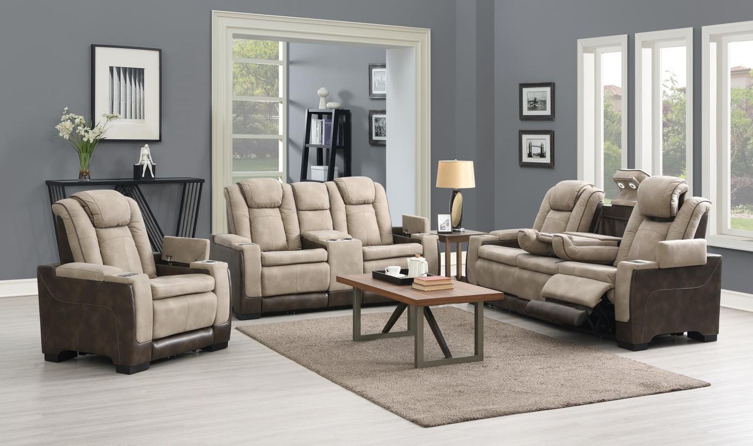 U78 - Living Room Set, Sets: 3 Pc. Reclining Sofa, Loveseat, Recliner