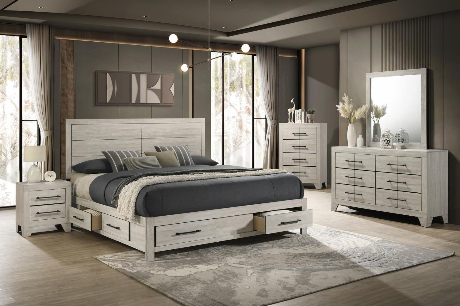B420 - Bedroom Set, Sets: 3 Pc. Bed, Dresser, Mirror, Size: King